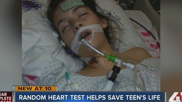 Random heart test helps save teenâs life