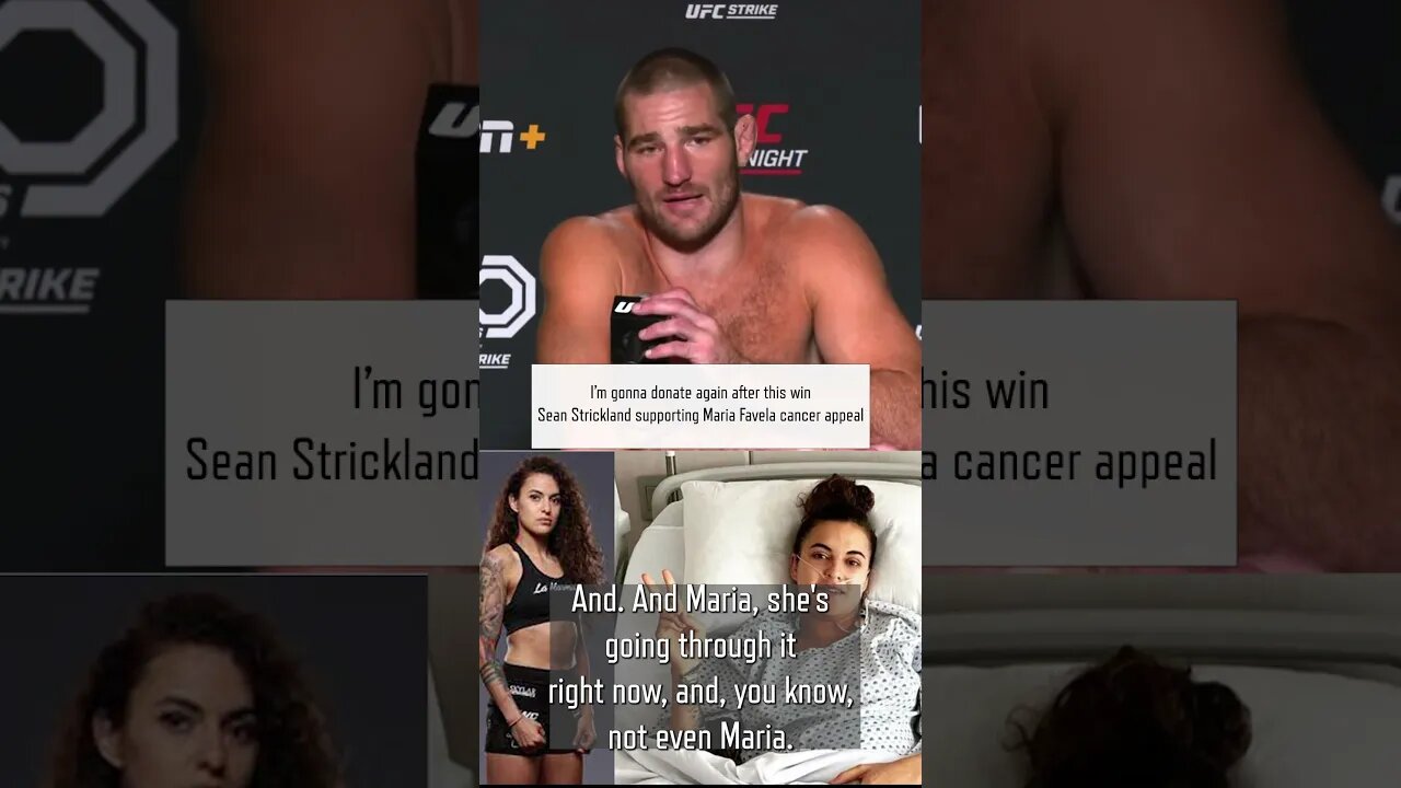 I’m gonna donate again after this win | Sean Strickland on supporting Maria Favela's cancer appeal