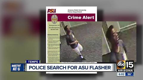 Police searching for suspect that exposed himself to women on ASU's Tempe campus