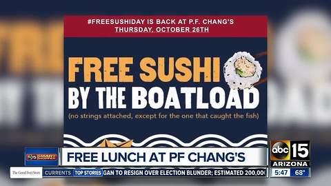 Free sushi and bowling deals in the Valley