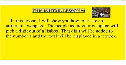 HTML Lesson 94