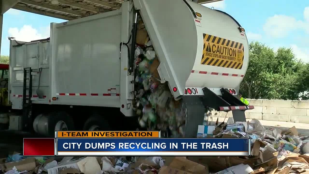 Clearwater dumping recycling dumped in trash