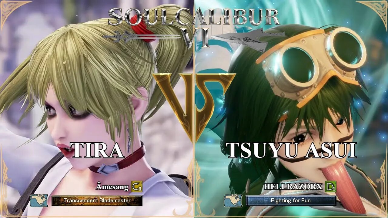 SoulCalibur VI — Amesang (Tira) VS HELLRAZORX (Tsuyu Asui) | Xbox Series X Ranked