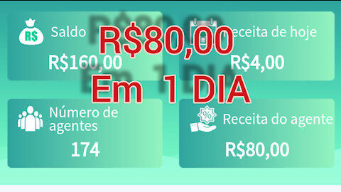 Earn $80 in 1 day | ganhe R$80 em 1 dia