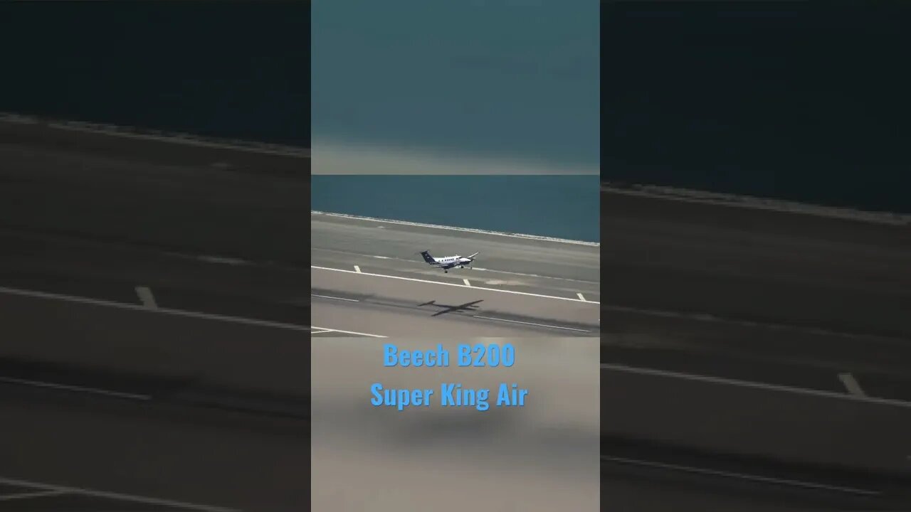 Beech B200 Super KING Air takes off from Gibraltar #shorts