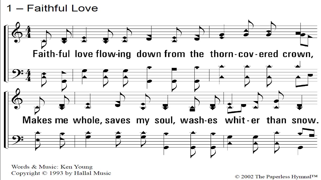 SPIRITUAL SONG - Faithful Love (with sheet music) gospel singing by choral group