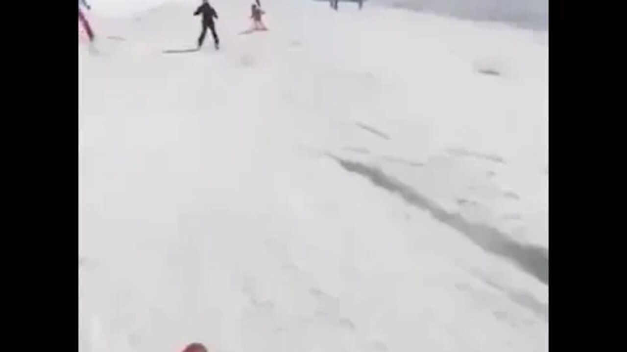 Avalanche at the Crans-Montana ski resort in Switzerland.