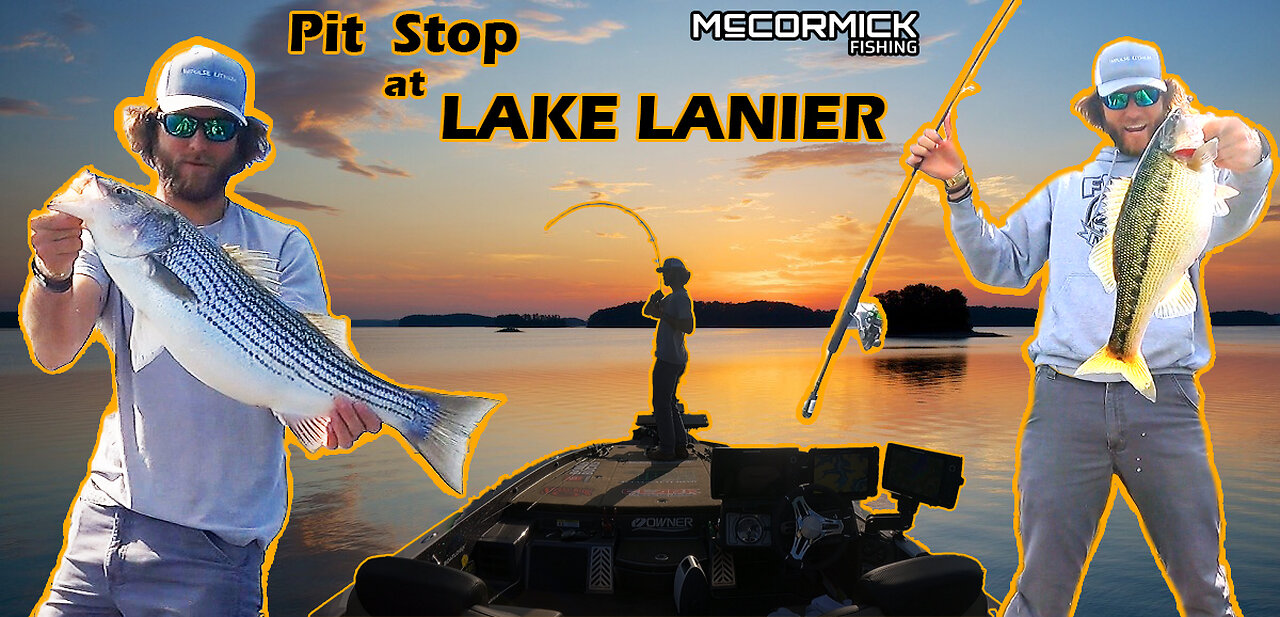 Pit Stop at Lake Lanier! HUGE STRIPE & SPOTTED BASS