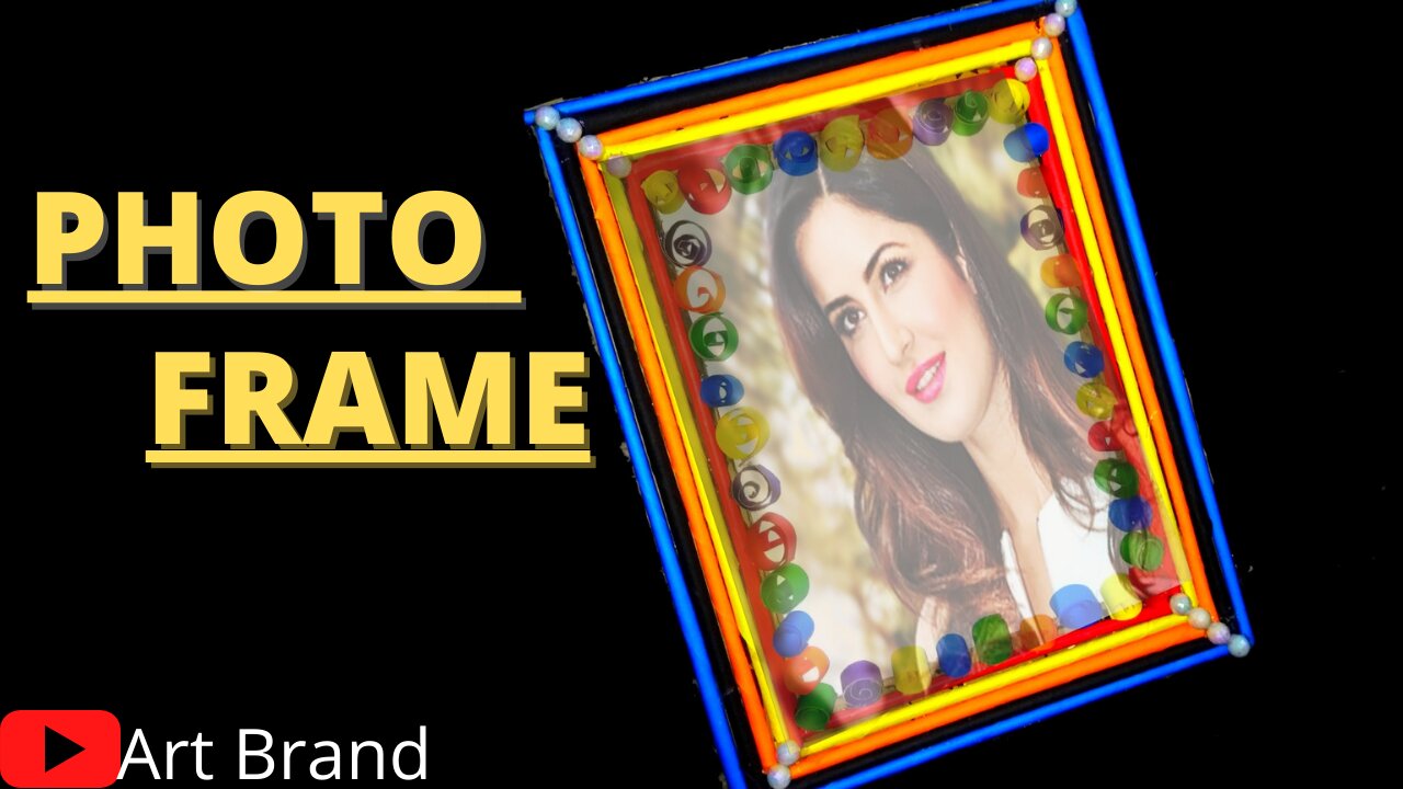 How to make easy handmade Photo frame \ photo frame \ Art Brand