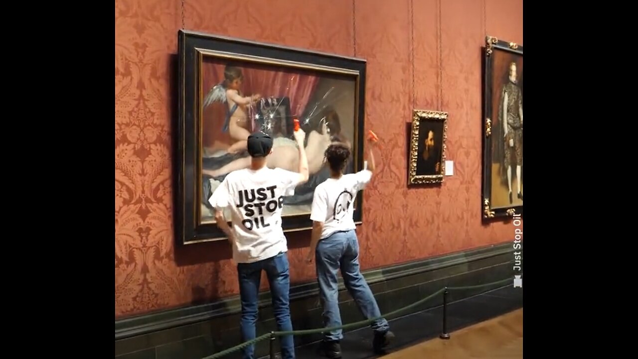 Climate Crazies Smash Artwork At the National Gallery of London