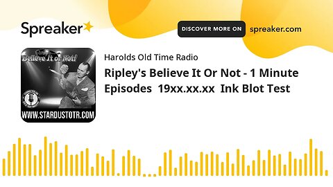 Ripley's Believe It Or Not - 1 Minute Episodes 19xx.xx.xx Ink Blot Test