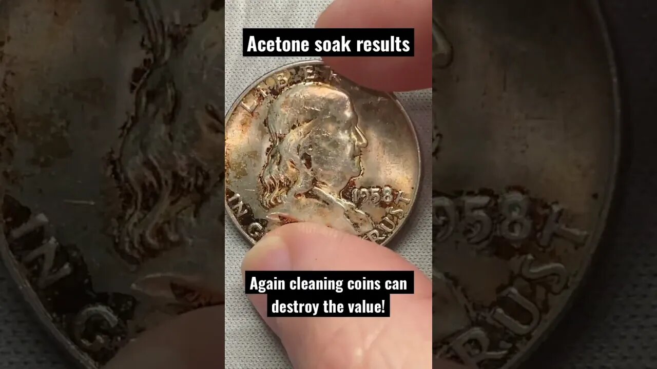 Part 2 Acetone Soak Results! Use only if damaging when cleaning will not decrease value!