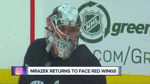 Petr Mrazek returns to Detroit, admits he was ready for a trade