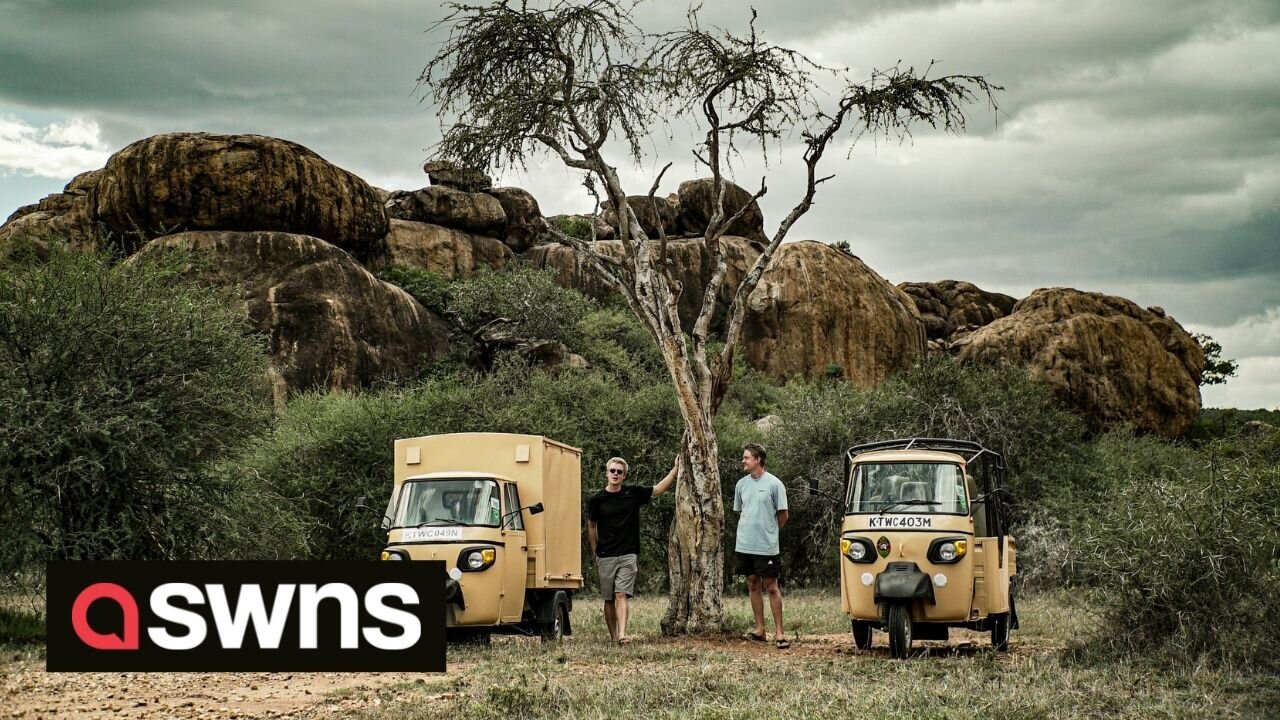 Four British uni pals drive 6,000km across Africa in two TUK-TUKS