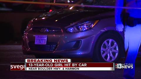 Child hit by car while crossing Boulder Highway