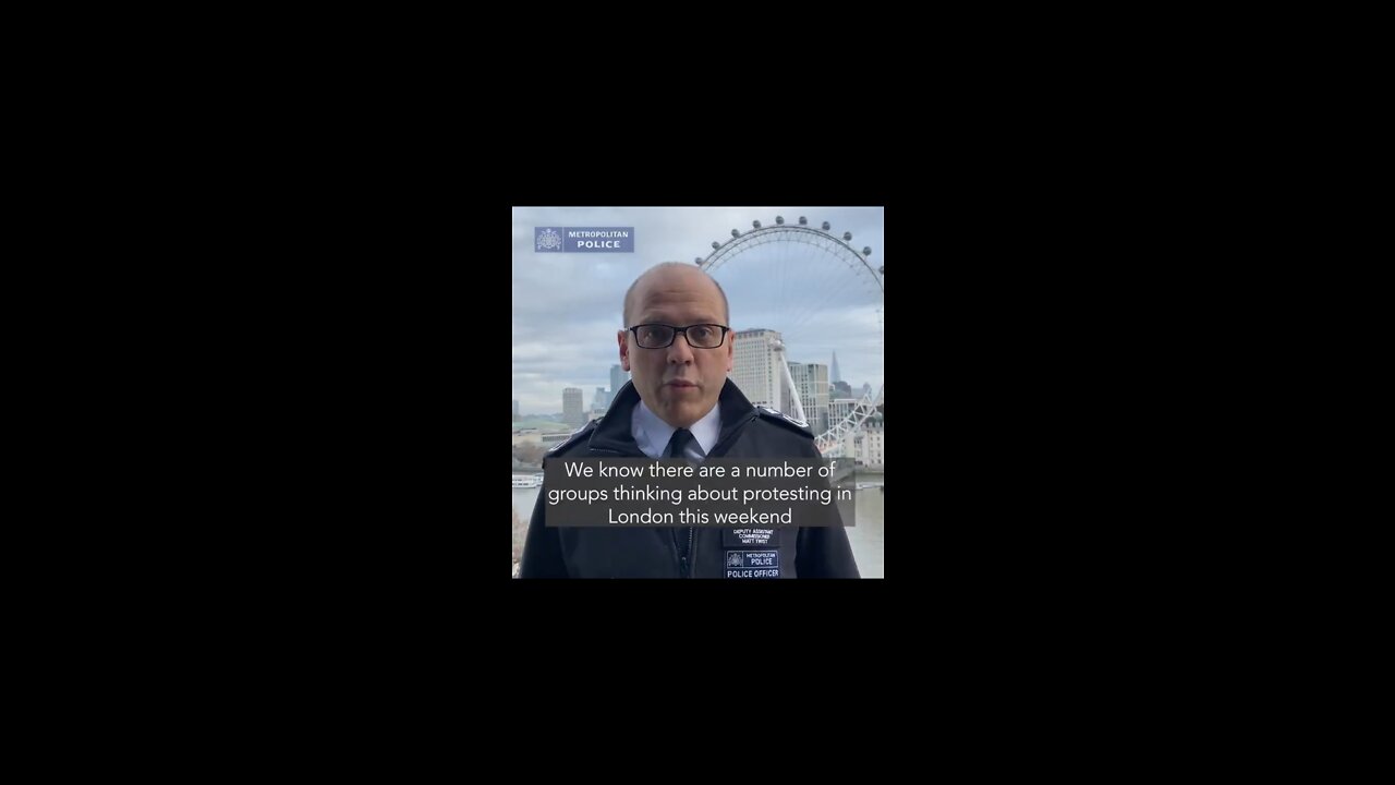 London Met Police Warning Protestors