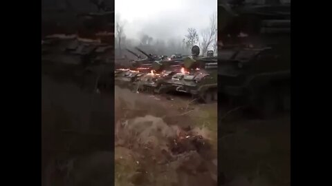 Nikolaev - locals set abandoned Russian equipment on fire