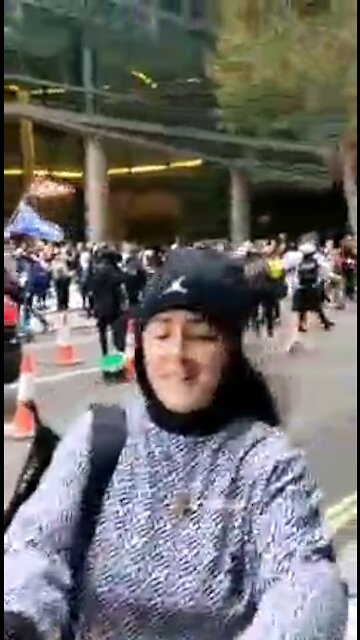 Protest on front of Melinda/Gates foundation