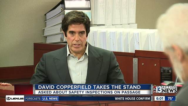 David Copperfield grilled about guest safety during civil injury trial