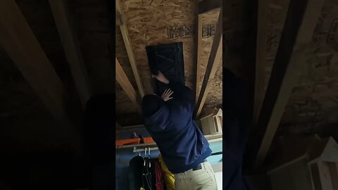 Garage Attic Insulation and Drywall #shorts #garage #insulation #drywall