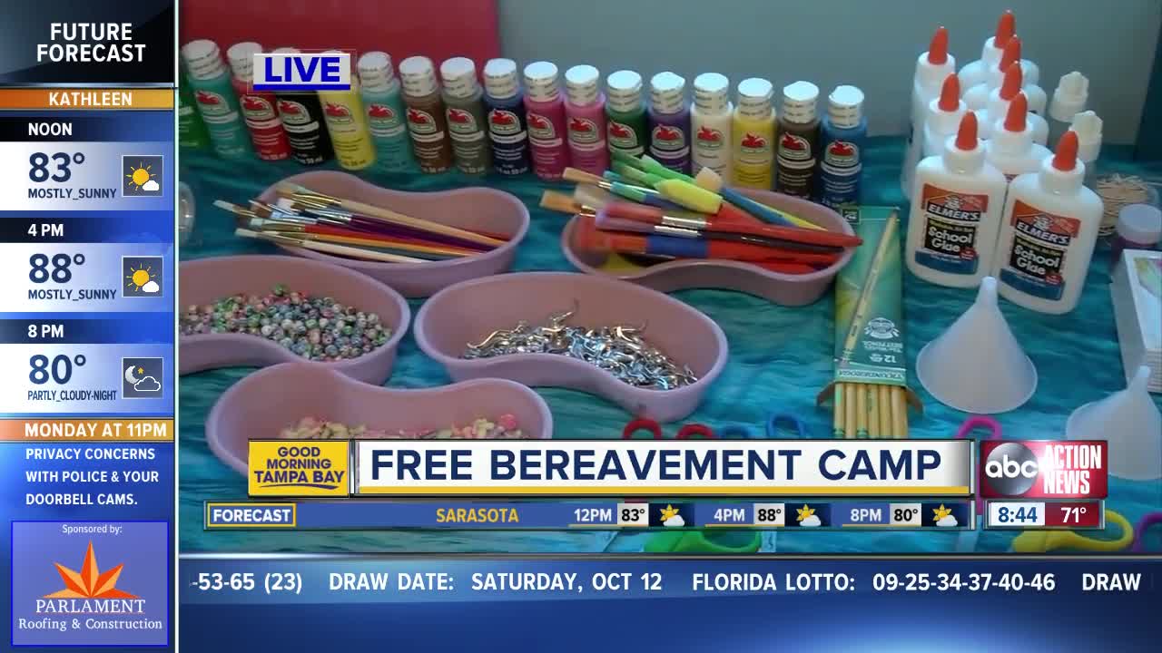 Dozens of kids take over aquarium during free bereavement camp