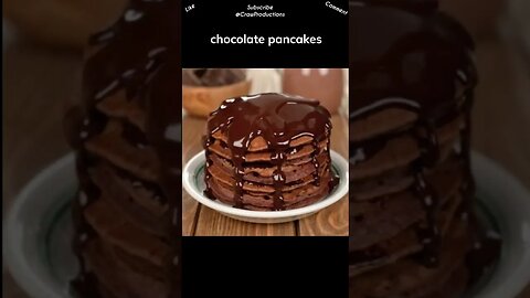 Chocolate sundae or chocolate pancakes