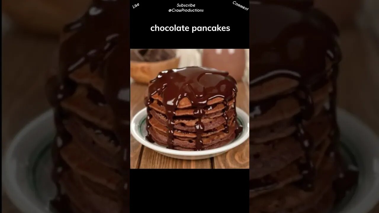 Chocolate sundae or chocolate pancakes
