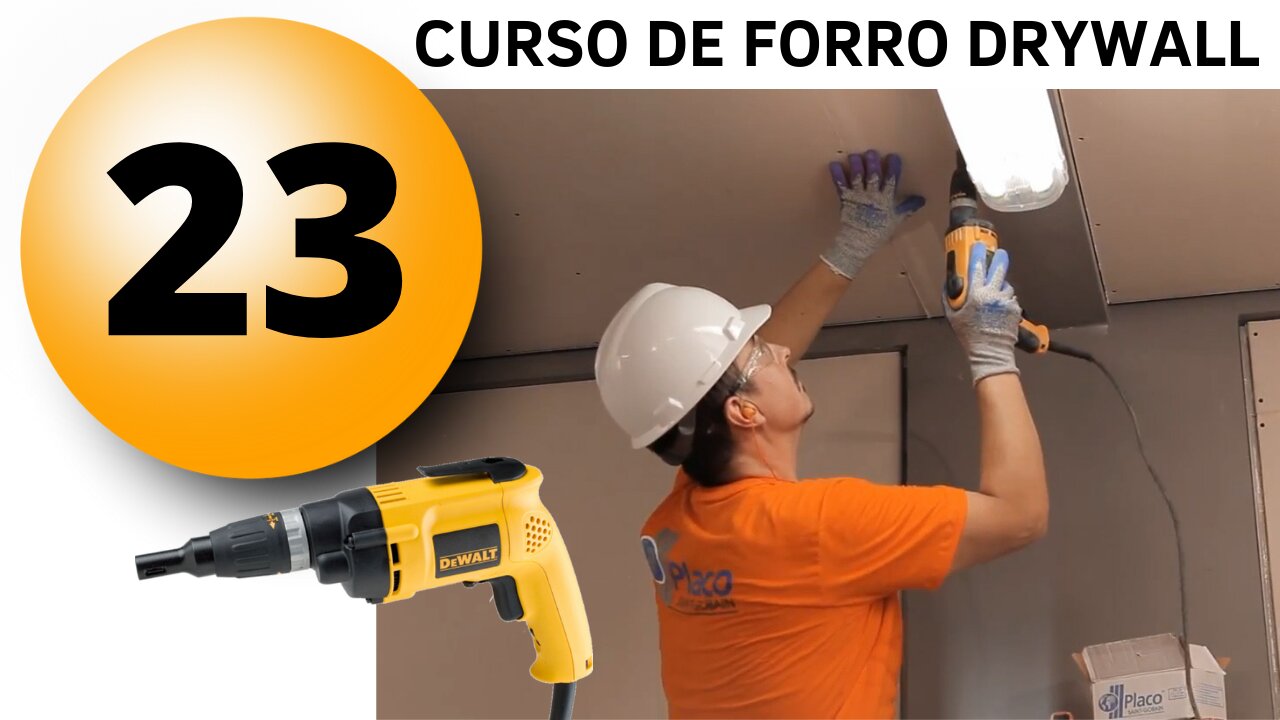 Como Fazer Forro de Gesso drywall Aula 23