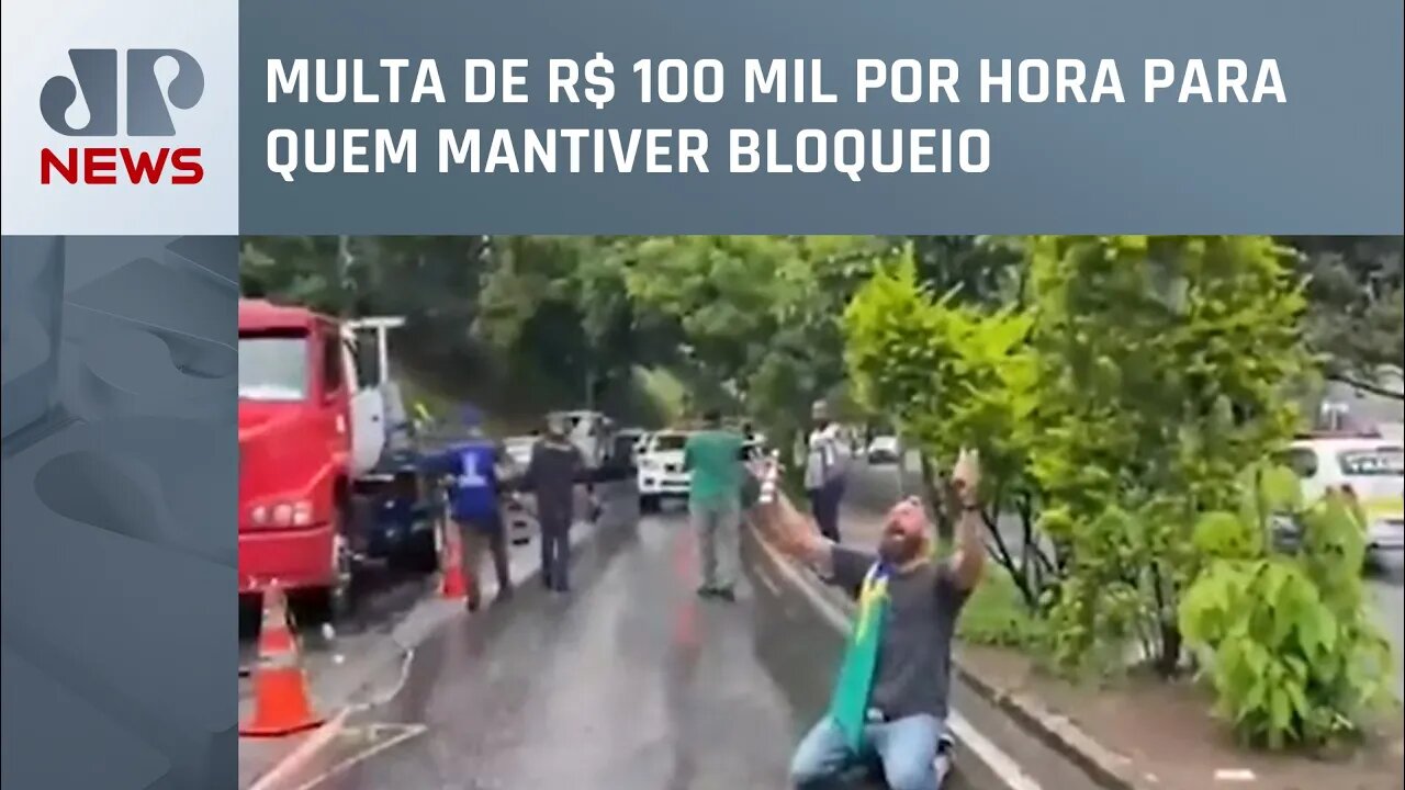 Moraes determina desobstrução de avenida e desmonte de acampamento em MG