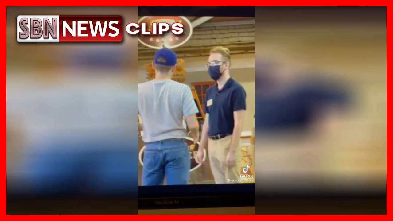 Man Approaches an Employee and Asks if They Are a Communist Over Mask Wearing - 3749