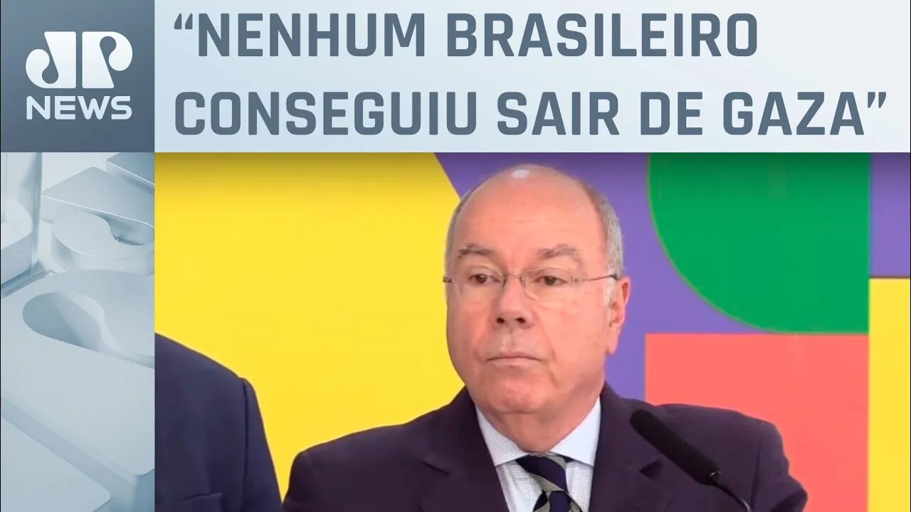 Saída de brasileiros em Gaza está incerta; Mauro Vieira concede coletiva a jornalistas