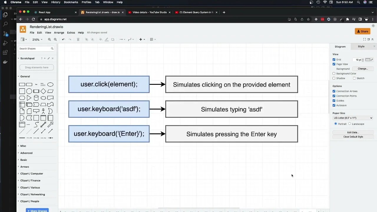 Simulating User Events in React (013)