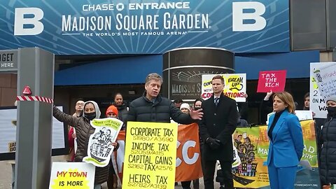 The @InvestinOurNY Rally Outside MSG 3/10/23 hosted by @laylaLawGisiko @nychange