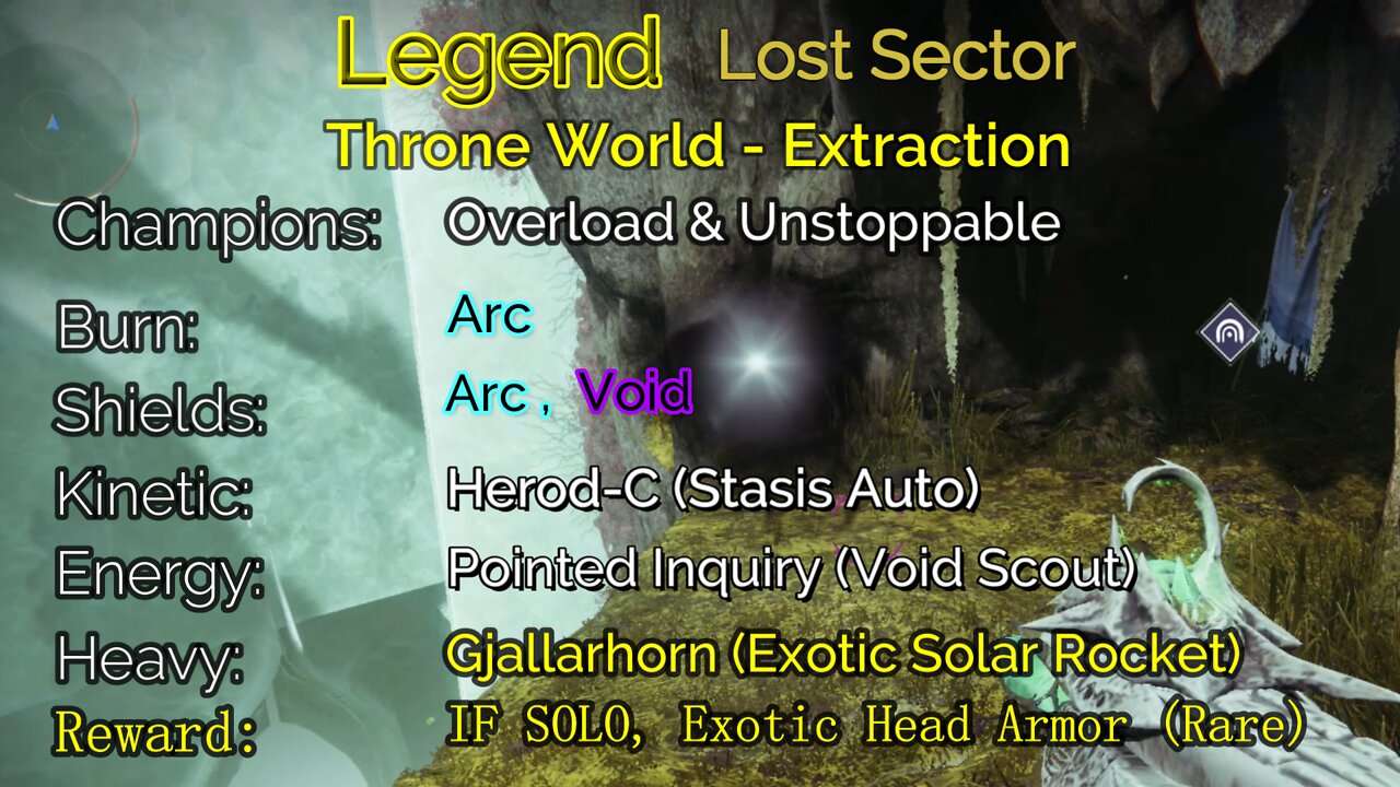 Destiny 2 Legend Lost Sector: Throne World - Extraction 6-22-22