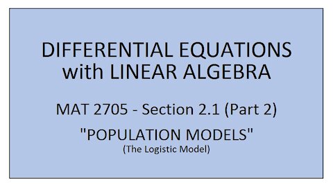 MAT 2705 - Section 2.1 (Part 2)