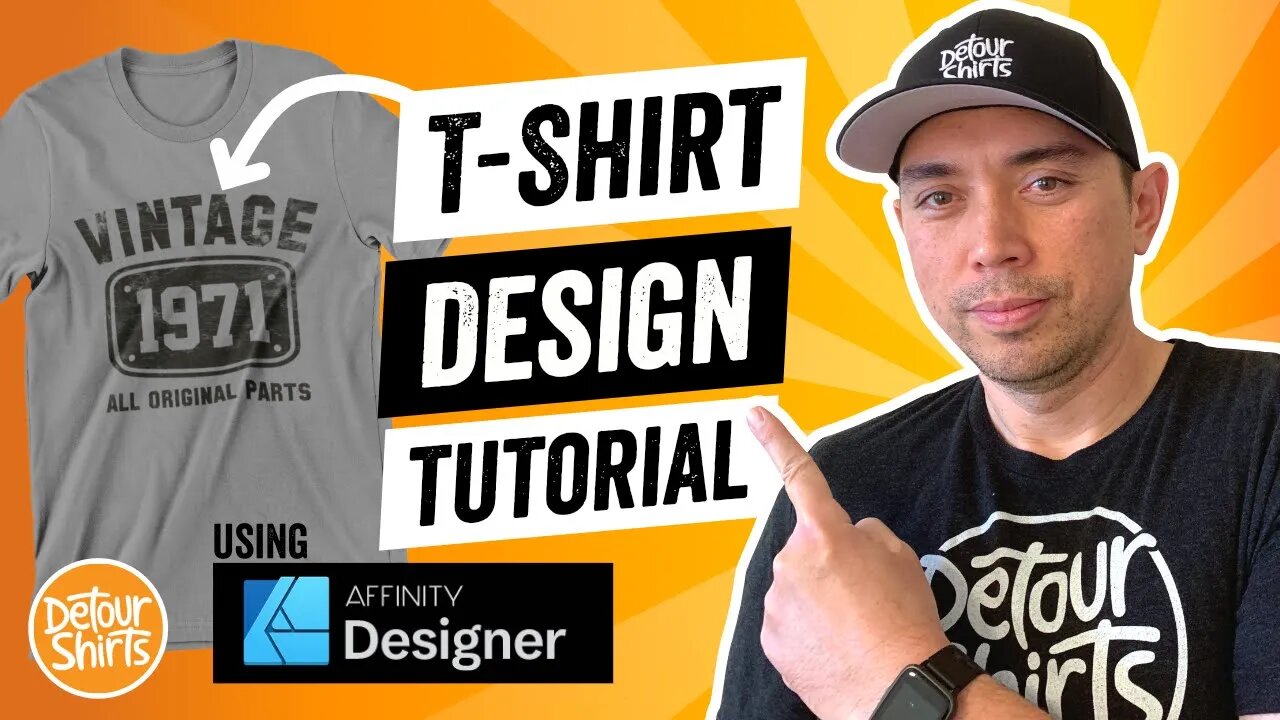 T-Shirt Design Tutorial: Easy Step by Step in Affinity Designer | Create Shapes, Arcs & Textures