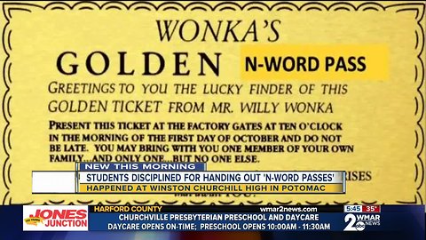 Students caught handing out 'N-word passes' at Potomac school