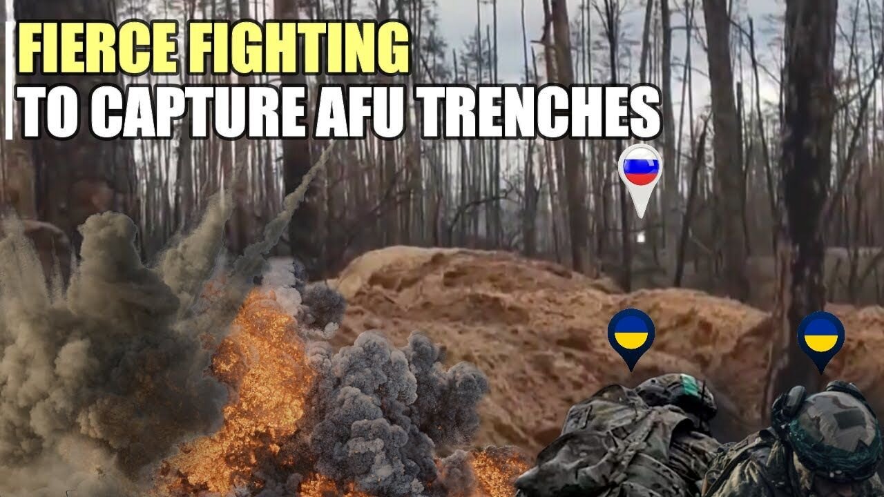 Battle moment of Russian O Group to destroys Ukrainian Azov in Kremennaya