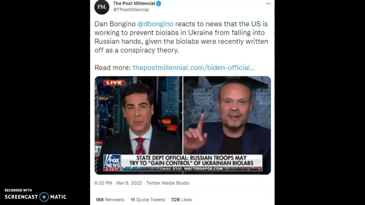 Dan Bongino Reacts To News Of Biolab Research Facilities In Ukraine!