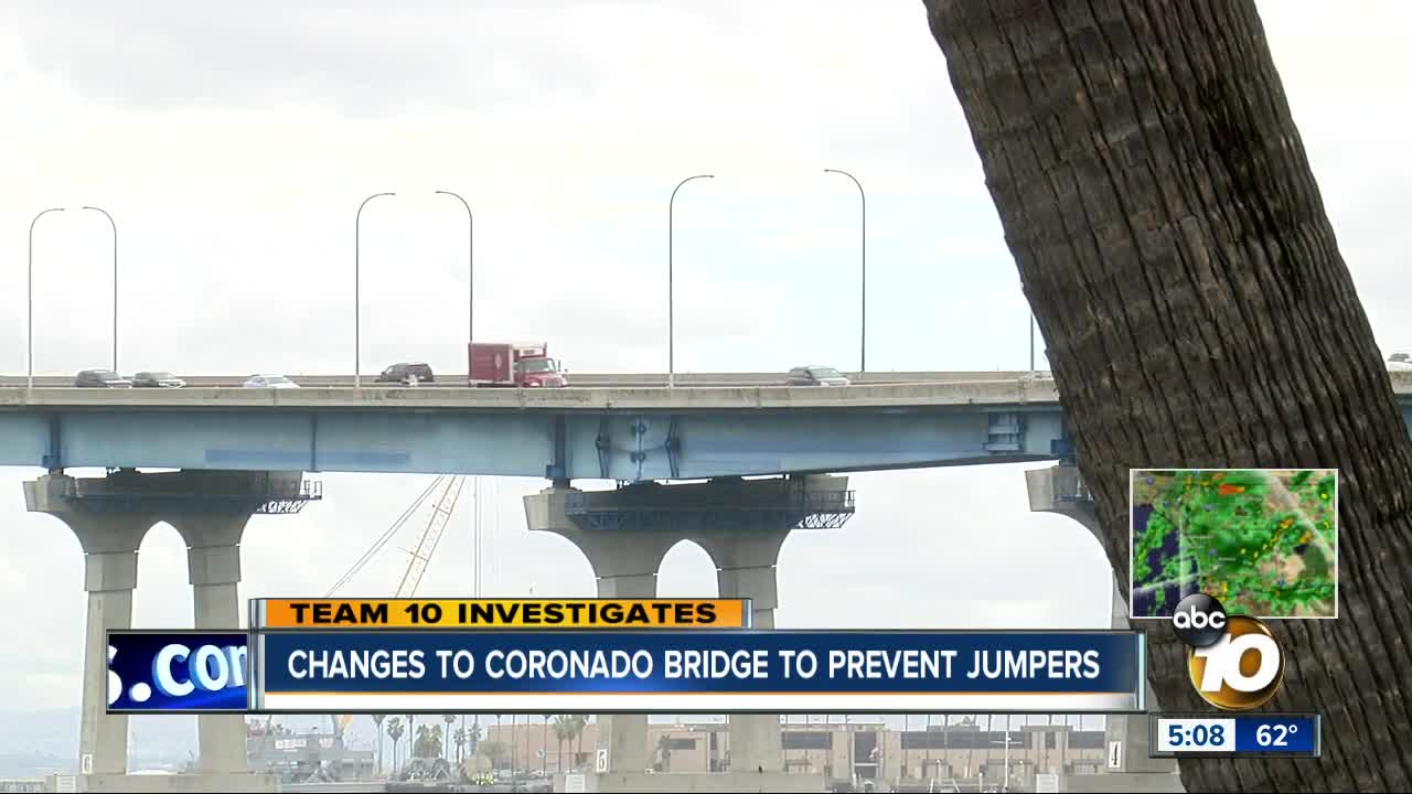 Changes to Coronado Bridge aim to prevent suicide attempts