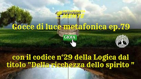Gocce p79| Codice 29:della verità dello spirito| Straordinario:Il Re parla ancora nei messaggi.