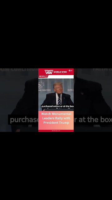 Watch Monumental Leaders Rally with President Trump-World-Wire #shorts