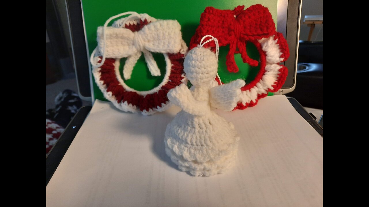 Angel and Wreaths