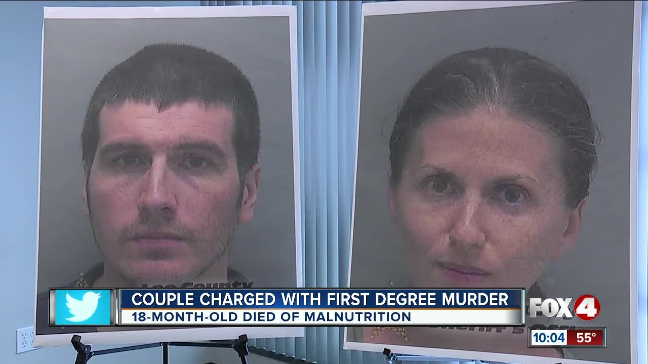 Cape Coral parents charged with murder in toddler's malnutrition death