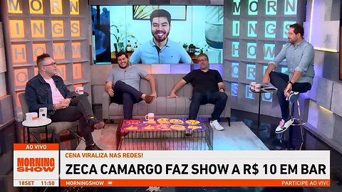 Zeca Camargo faz show a R$ 10 em bar e cena viraliza