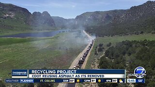 CDOT recycling asphalt as they remove it