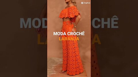 ideias crochê/cor laranja #modacrochê #moda #crochê #crochet #shots #ideiaslucrativas #beleza