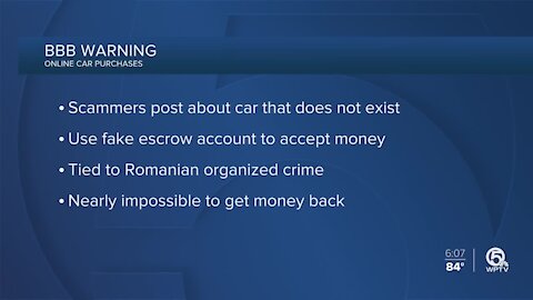 Better Business Bureau warns of car scam based overseas