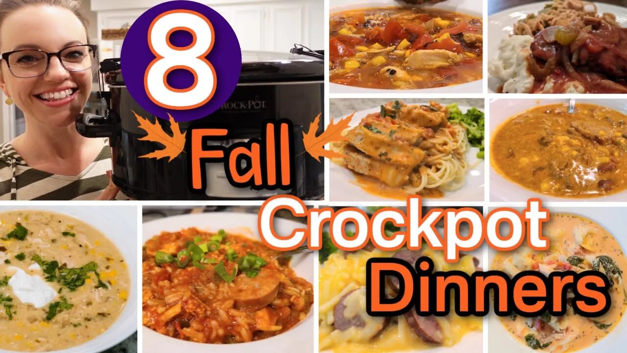 8 FALL CROCKPOT DINNERS | EASY SLOW COOKER MEALS | CROCKTOBER!!!