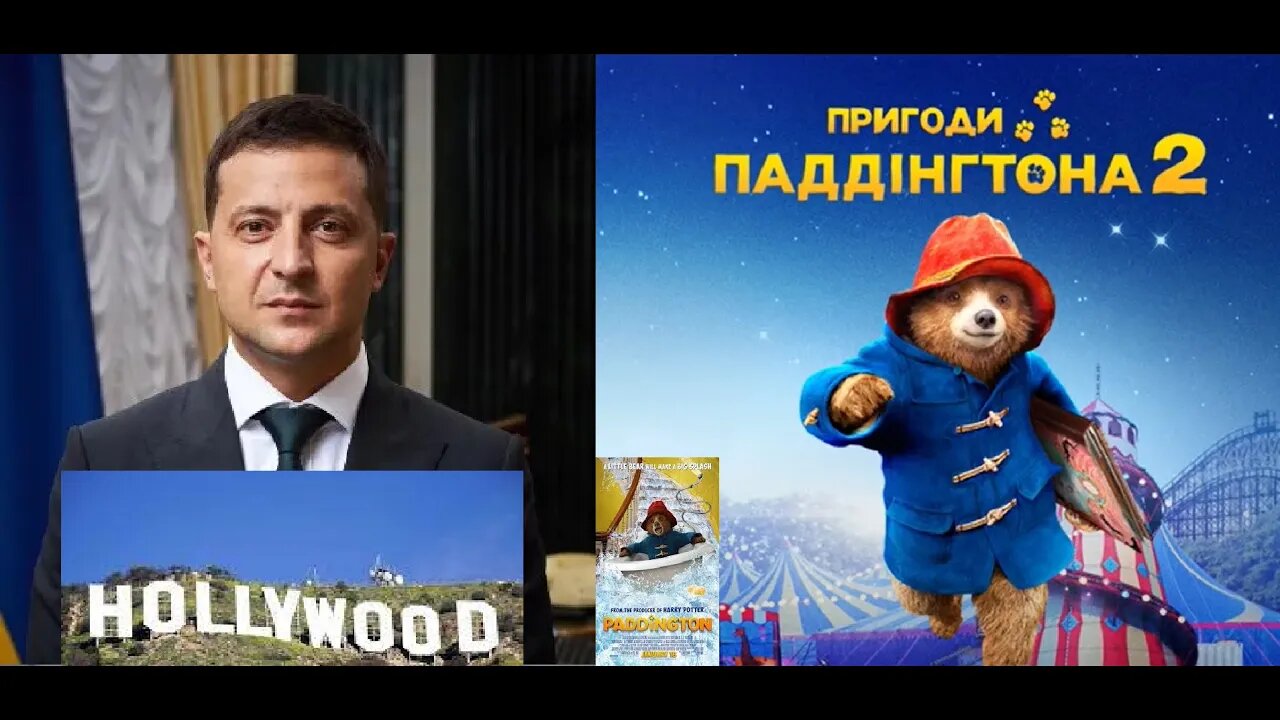 Hollywood Stands with Ukrainian President Zelensky who Starred as Paddington Bear for Hollywood